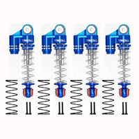 Treal SCX24 Aluminum Shocks Threaded (4P) for Axial 1/24 Truck, Blue