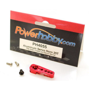 PowerHobby Wraith SCX10 AX10 XR10 Score Bomber Aluminum Servo Horn 25T (Red)