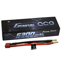 Gens Ace 5300mAh 7.4V 65C 2S1P HardCase Lipo Battery Pack 10# With 4.0mm Bullet To Deans Plug