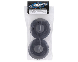 JConcepts 3.93" Hunk Scale Country 1.9 Class 1 Crawler Tires, Green Compound (2)