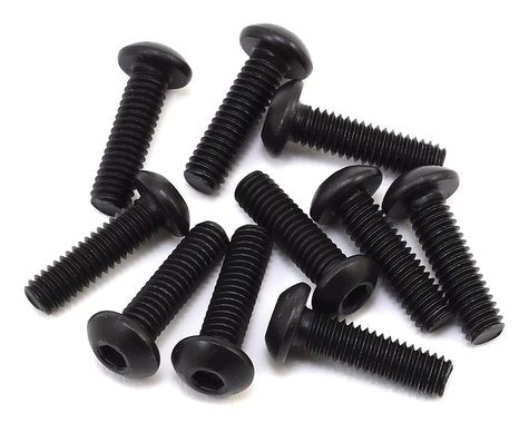 Button Head Screws, Steel, Black Oxide, M4 x 14mm (10)