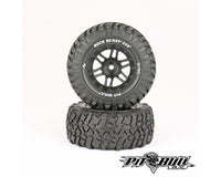 Pit Bull Tires 4.19" Rock Beast XOR 2.2/3.0 Premounted Short Course Tires, Basher Compound (2) w/12mm Hex