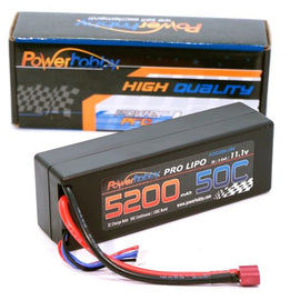 Powerhobby 3S 11.1V 5200mAh 50C Lipo Battery w Deans Plug 3-Cell Hardcase