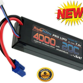 PowerHobby 2S 7.4V 4000mAh 20C Lipo Battery Pack w EC5 Plug Hard Case