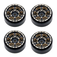 Powerhobby 1.0" Black Brass Beadlock Crawler Wheels 1/24 Traxxas TRX-4M TRX4M