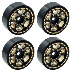 Powerhobby 1.0" Black Brass Beadlock Crawler Wheels 1/24 Traxxas TRX-4M TRX4M