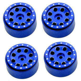 Powerhobby Aluminum Beadlock 1.0" Wheels 1/24 Axial SCX24 Jeep C10 4pc Blue