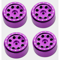 Powerhobby Aluminum Beadlock 1.0" Wheels 1/24 Axial SCX24 Jeep C10 4pc Purple