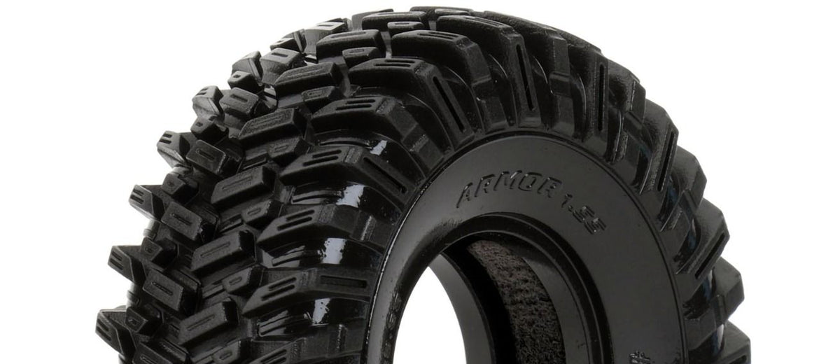 Powerhobby 3.85 Armor 1.55 Crawler Tires with Dual Stage Soft and Medium Foams