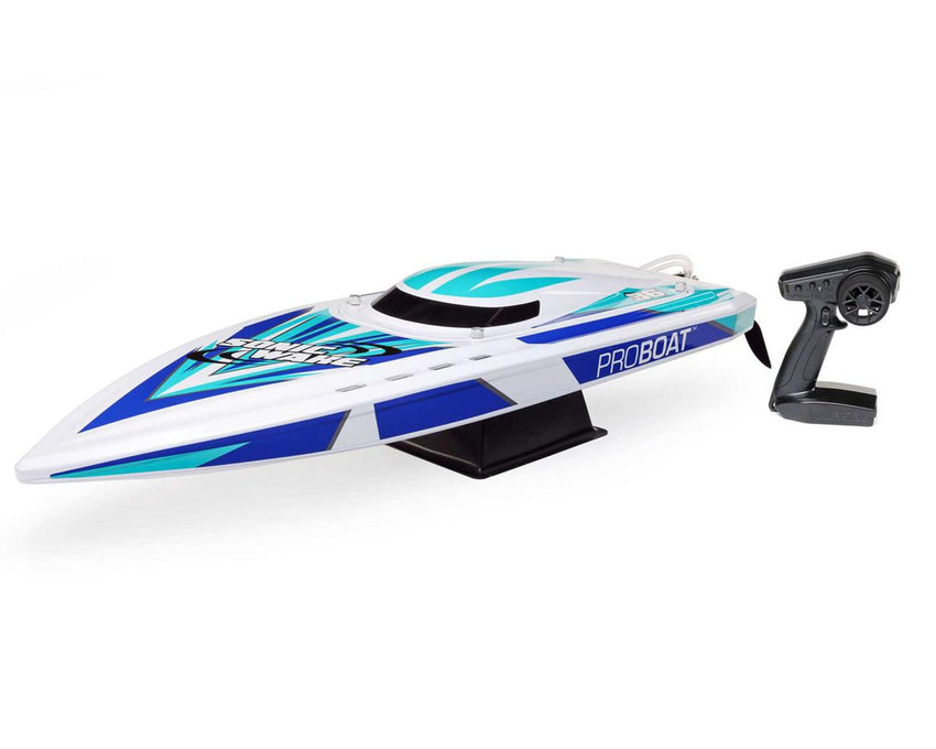 PROBOAT Sonicwake 36" Self-Righting RTR Deep-V Brushless Boat (White) w/Spektrum SLT3 2.4GHz Radio