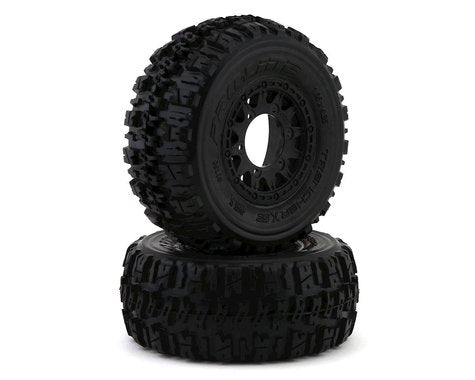 Pro-Line 4.35" Trencher X SC 2.2/3.0 Tires w/Raid Wheels (Black) (2) (M2) w/12mm Removable Hex