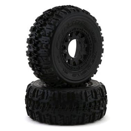 Pro-Line 4.35" Trencher X SC 2.2/3.0 Tires w/Raid Wheels (Black) (2) (M2) w/12mm Removable Hex