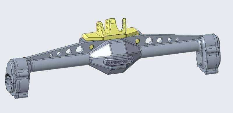 SuperShafty "CP44" STRAIGHT Custom Capra Axle Housings