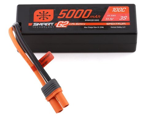 Spektrum RC 3S Smart G2 LiPo 100C Battery Pack (11.1V/5000mAh) w/IC5 Connector