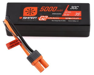 Spektrum RC 3S Smart G2 LiPo 30C Battery Pack Hard Case (11.1V/5000mAh) w/IC5 Connector