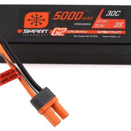 Spektrum RC 3S Smart G2 LiPo 30C Battery Pack Hard Case (11.1V/5000mAh) w/IC5 Connector