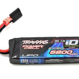 Traxxas 2S "Power Cell" 25C LiPo Battery w/iD Traxxas Connector (7.4V/5800mAh)