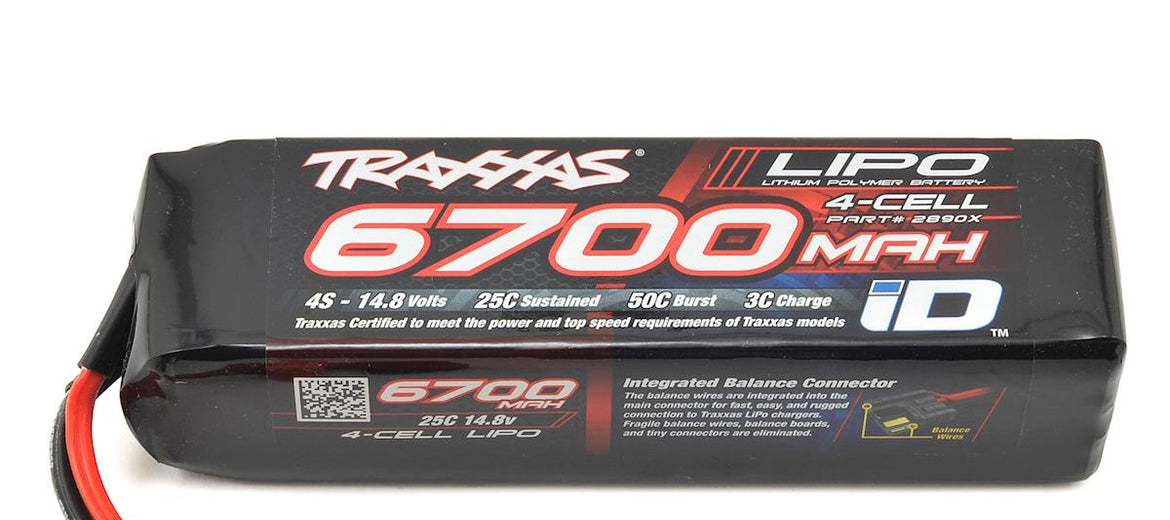 Traxxas 2890X - 6700mAh 14.8V 4S 4-Cell LiPo Battery
