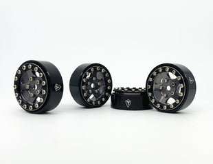 Treal 1.0 Beadlock Wheels (4P-Set) for Axial SCX24 Aluminum CNC Machined 11.6g-B Type